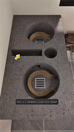 Step-by-step animated guide to building a smokeless wood stove in the countryside! 🔥🏡 | Decoration Courses