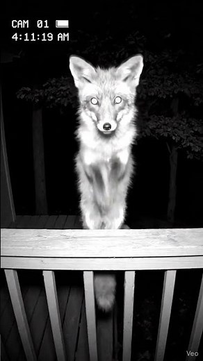 Fox Caught Clapping Like a Human at 4:11 AM | Night Vision CCTV#CCTVfootage #NightVision