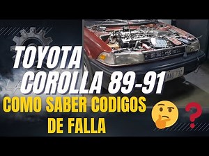 How to find the fault codes on a Toyota Corolla from 1989 to 1991
