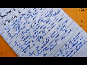 How to Cursive Handwriting Calligraphy Paragraph Writing Style