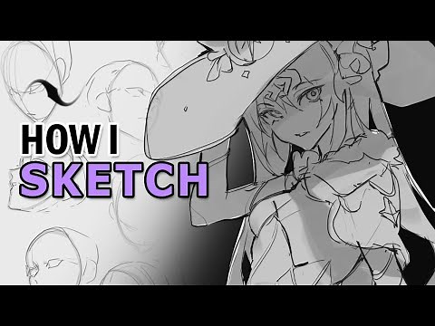 My Full Sketching Process! ✒️How I draw Poses for my Anime Work [Clip Studio Paint]
