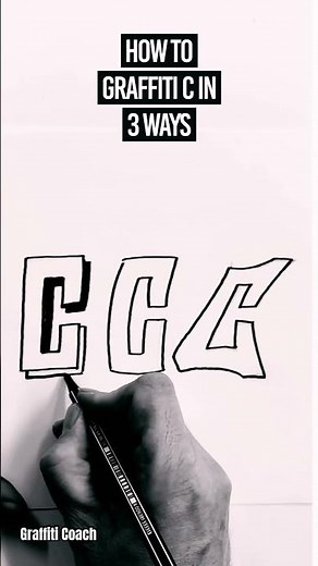 How To Graffiti C in 3 Ways #graffiti #art #tutorial