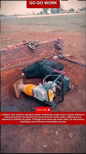 Soil Compaction Process Using a Rammer Machine for Construction Foundation #tool #funnyvideo #funny