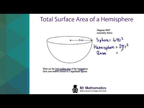 Total Surface Area of a Hemisphere Mathematics Revision
