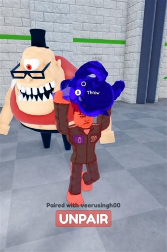 blue Lily & Red Thanos Play Teamwork 😁 #roblox #shorts @veeruthegame3475