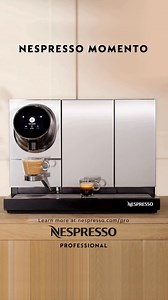 Simplify your office coffee routine with Nespresso Momento. From flat whites to macchiatos, our commercial coffee machine offers a wide range of options at the touch of a button. Experience the ease and convenience of exceptional coffee in your workplace. Explore Nespresso Professional today. | Nespresso