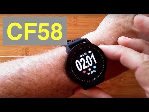 CF58 IP67 Waterproof Blood Pressure Fitness Smartwatch: Unboxing and 1st Look