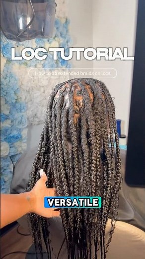 How to do braid over locs | subscribe for more loc tutorials #braidlocs #loctutorial #locstyles