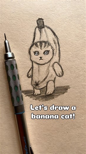 👉learn to Draw a Cute Banana Cat 🍌🐱 | Easy Chibi Tutorial #viral #viralshorts #youtubeshorts