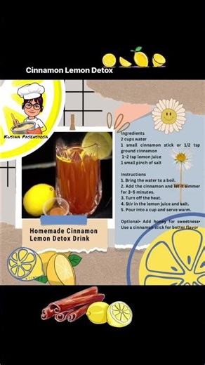 Homemade Cinnamon Lemon Detox Drink