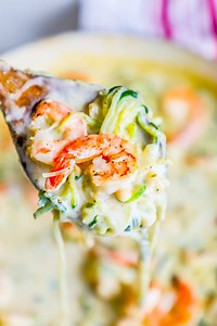 Creamy Shrimp Alfredo with Zucchini Noodles