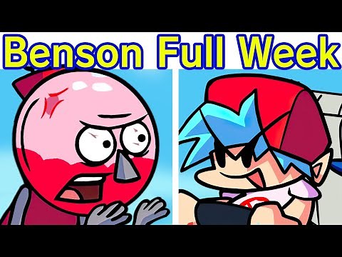 Friday Night Funkin' VS Benson FULL WEEK + Mordecai & Rigby (FNF Mod) (Regular Show Cartoon)