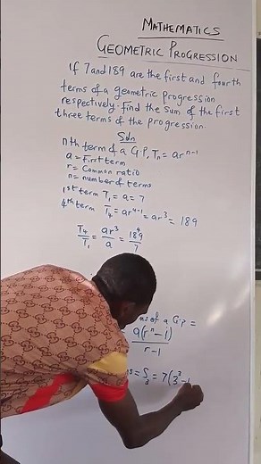 ✅✅ Solving for the first three terms of a geometric progression #learning #education #educational
