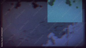 Old style film frame, screen or display with textures animation, light leaks and distortion effects