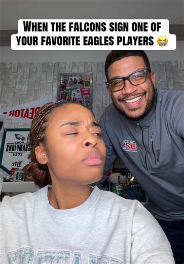When the falcons sign one of your favorite eagles players 😭 #symonewiththesports #philadelphiaeagles #atlantafalcons #nflfreeagency #nfl