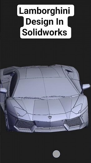 Lamborghini Design In Solidworks| #solidworks | #autocad | #car | #shorts | #short | #mechanical