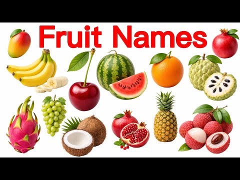 Fruits Name Hindi and English 🍎 | बच्चों के लिए फलों के नाम | fruit name for kids education video