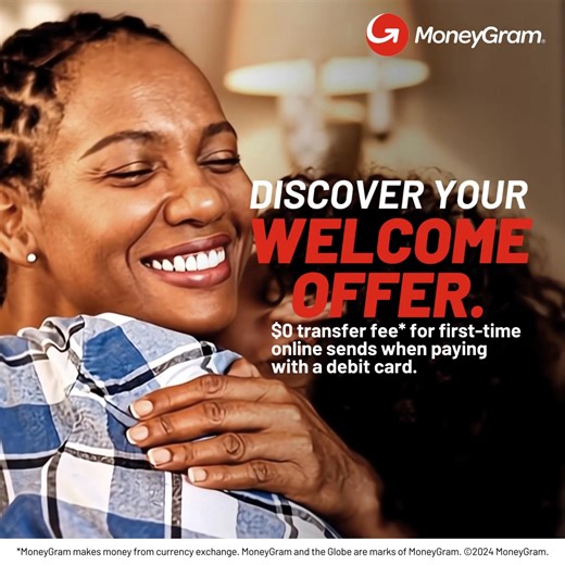 Start your first-time, online transfer today and enjoy no transfer fee* when using your debit card. | MoneyGram | Facebook