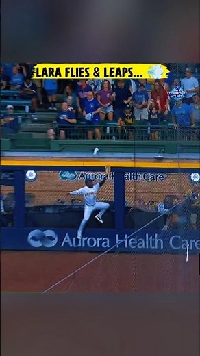 LUIS LARA: INSANE 10TH INNING LEAPING WEB GEM IN RIGHT! ✈️🛑 Extrainnings Masterclass! #mlb #shorts