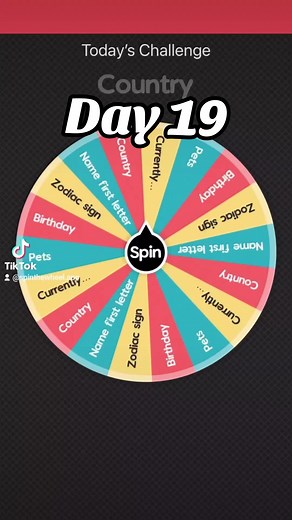 It's Day 19. Only the strongest will survive 💀 Next challenge tomorrow so make sure to follow. #spinthewheel #challenge