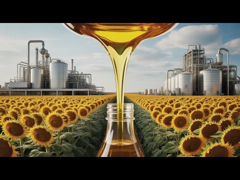 Sunflower Harvest to Oil | How Billions of Pounds Become Cooking Oil