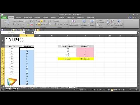 Tutoriel Excel : Convertir un texte en nombre avec les fonctions CNUM | video2brain.com