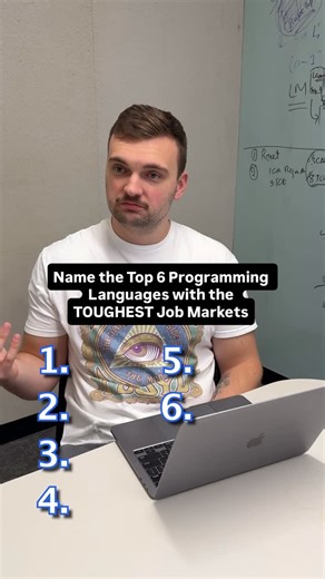 Educative | Can you name the top 6 programming languages with the TOUGHEST job markets in 2925? This list was curated from several different polls!... | Instagram