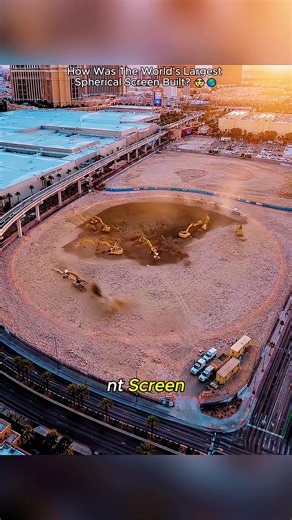 Engineers Dug 21 Feet Underground To Build This “Screen” 😱🏗️#LasVegasSphere #MegaProject #Architecture #Engineering #Construction