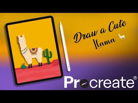 Cute Llama Digital Drawing | Step-by-Step Digital Art Tutorial 🦙