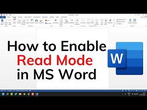 How to Enable Read Mode in MS Word