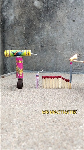 Macthstik Amazing Cracker 🤩 with Diwali unique Cracker Experiment 💯🔥#shorts