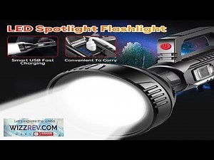 LED Searchlight Flashlight Super Bright Torch USB Rechargeable Lamp 3 Modes
