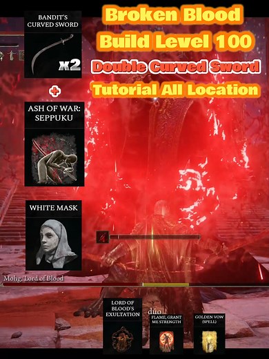 Best Build Elden Ring Level 100 Blood Bleeding Sanguine Samurai Tutorial