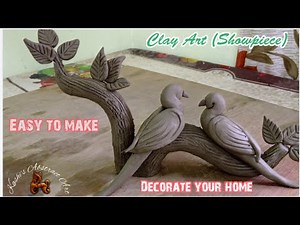 Clay Art // Beautiful Showpiece // Two Parrots// Very Easy To Make//Terracotta Art //