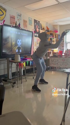 Bendy Dance Announcement in Class