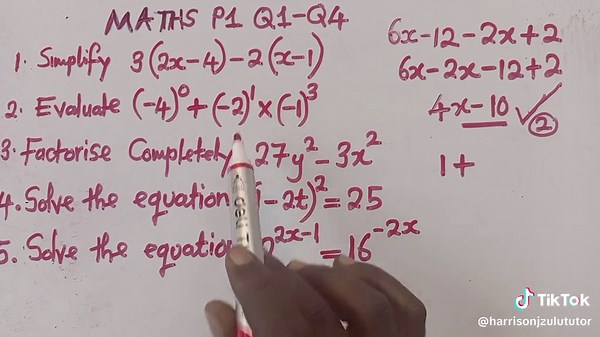 Maths Paper 1 ECZ 2025: Practice Random Exam Questions