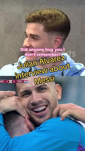 Julian Alvarez talks about Lionel Messi’s insane assist at the 2022 World Cup Argentina vs Croatia match #messi #soccer #futbol #argentina #julianalvarez