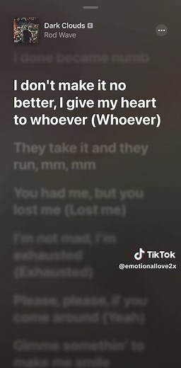 #rodwave #darkclouds #fyp #fypシ #emotionallove2x | Rod Wave Songs