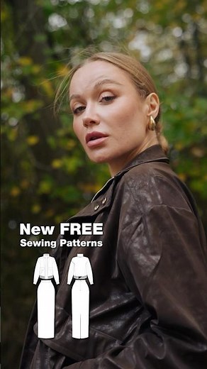 New FREE Sewing Patterns! Faux Leather Jacket + Pencil Skirt ✏️
