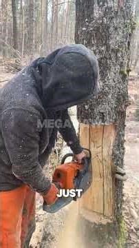 Why professional loggers NEVER cut through the middle... 😲