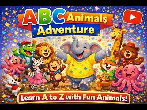 ABC Animals Adventure | Learn A to Z with Fun Animals! 🐘🦓🦁