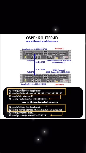 NB || The Network DNA 🇮🇳🇨🇦🇺🇸 on Instagram: "🚨 OSPF neighbors not forming? The problem is often Router-ID selection. OSPF chooses its Router-ID in this order: 1️⃣ Manually configured 2️⃣ Highest Loopback IP 3️⃣ Highest physical interface IP 🔍 That’s why using Loopback0 is a best practice — it never goes down. This simple setup makes OSPF predictable, stable, and easy to troubleshoot. 💬 Did you already know this rule? YES or NO 👇 #OSPF #Networking #CCNA #CCNP #NetworkEngineering Cisco Ro