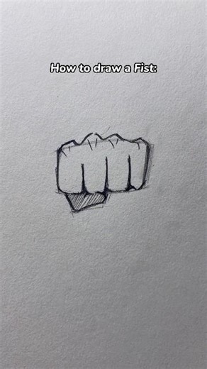 How to draw a Fist 👊 #shorts #howtodraw #fist #popular #drawing