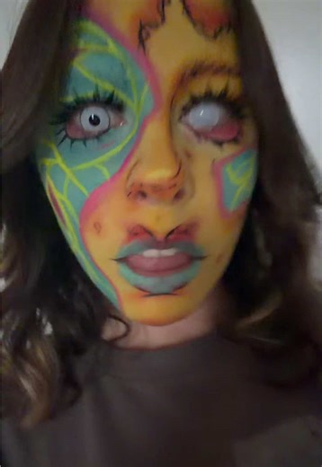 like a lizard on a window pane #creativemakeup #experimentalmakeup #clowncore #fyp #thebeatles