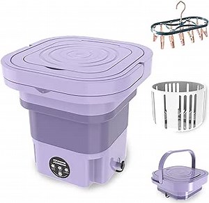 Amazon.com: Mini Portable Washing Machine, Foldable Washing Machine with Spin-Dry Basket, Small Portable Washer and Dryer Combo for Travel, Underwear, Socks : Appliances