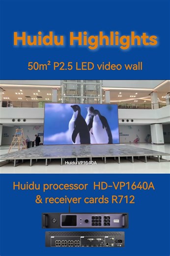 P2.5 indoor 50m² done with Huidu processor VP1640A & receiver cards R712 #huidutechnology