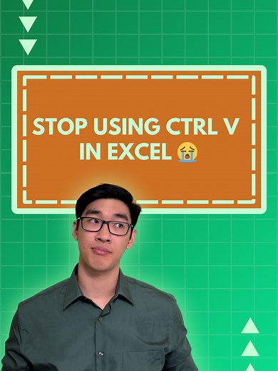 Stop using Ctrl V to paste values in Excel 🚫 You're pasting the formula — not the value. Here's the fix that saves you every time. Want more tricks like this? Link in bio for my free Excel and AI class ⚡ #excel #exceltips #careertok #worksmarternotharder #exceltricks