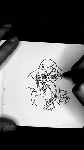 Anime Fan Art | Sketching Master Roshi