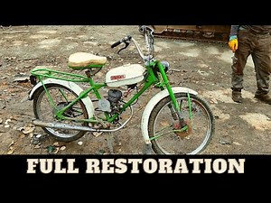 Restoration Abandoned Old Moped Riga From 1965s - Two Stroke Engine