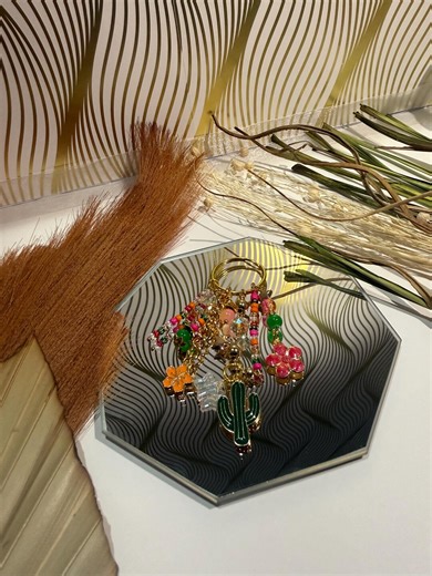 Desert Cactus Keychain